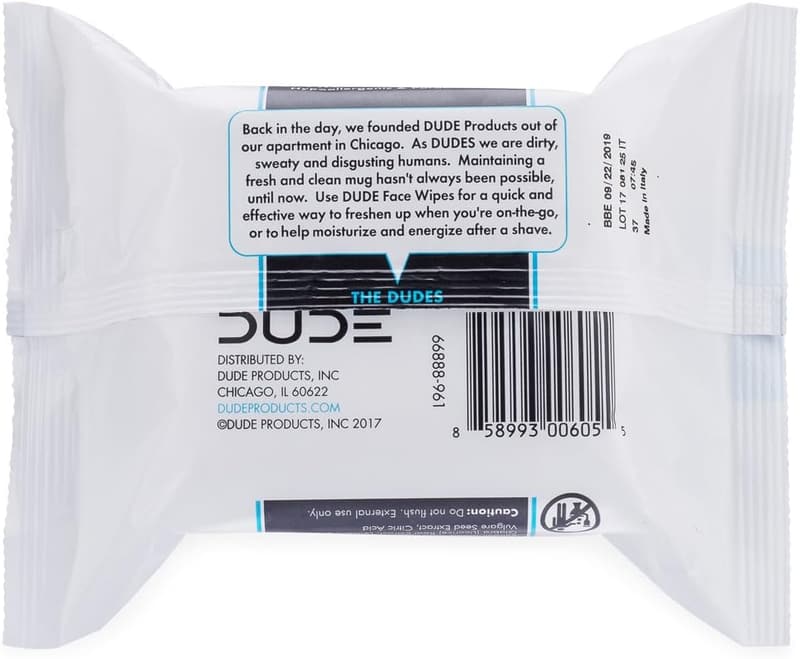 Hypoallergenic Unscented Cleansing Wipes for Men - 30 Pack