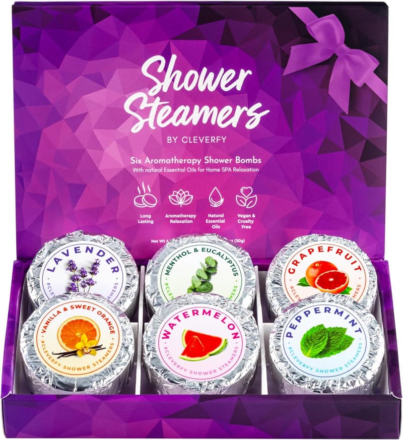 Aromatherapy Shower Steamers for Stress Relief - 6 Tablets