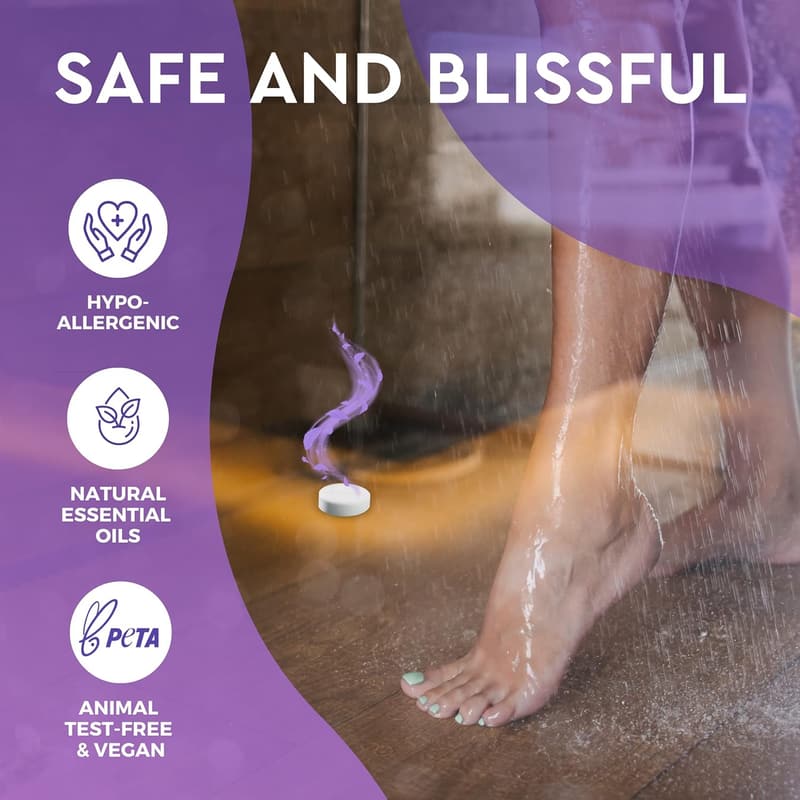 Aromatherapy Shower Steamers for Stress Relief - 6 Tablets