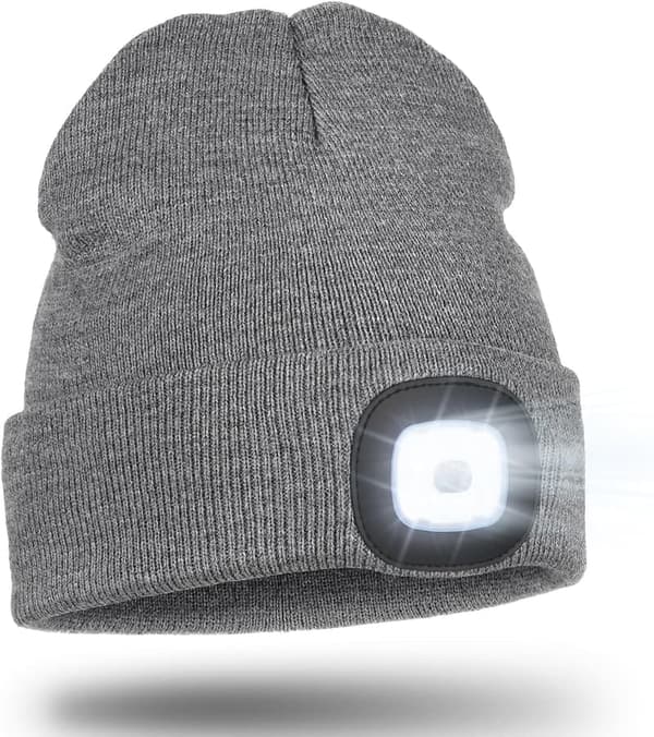 LED Beanie Headlamp - Stocking Stuffer for Men