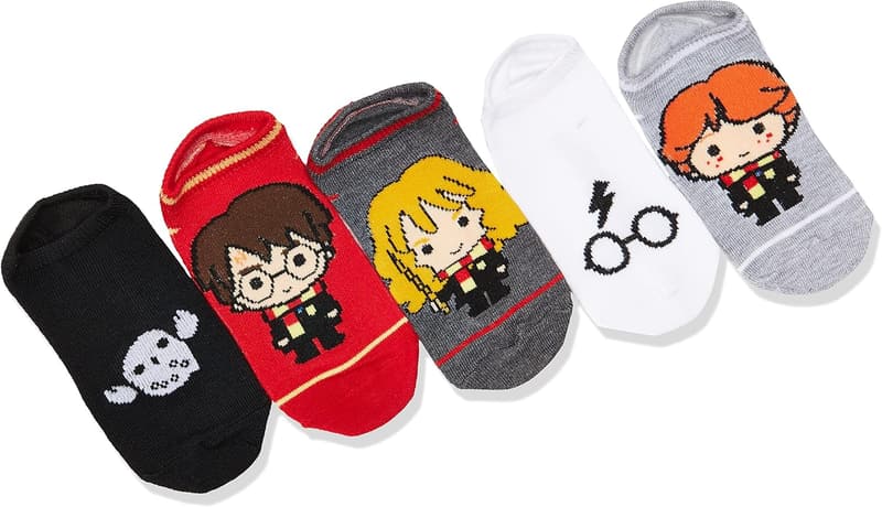 Harry Potter Kids' 5-Pack No Show Socks