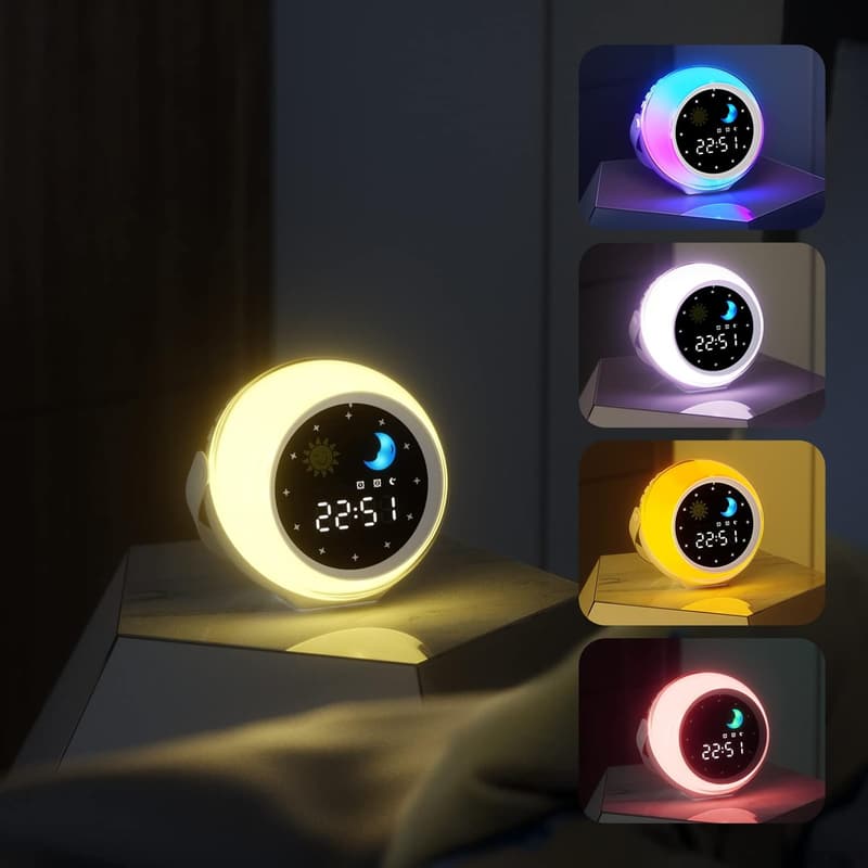 Kids Alarm Clock & Bluetooth Music Player with Sleep Sounds