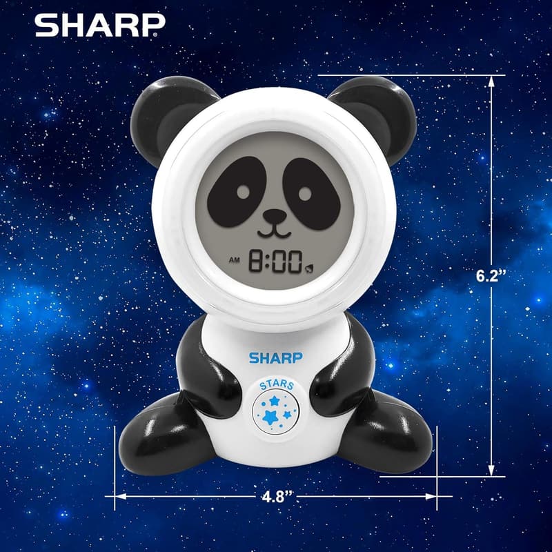 Kids' Alarm Clock with Color Changing Projection Nightlight