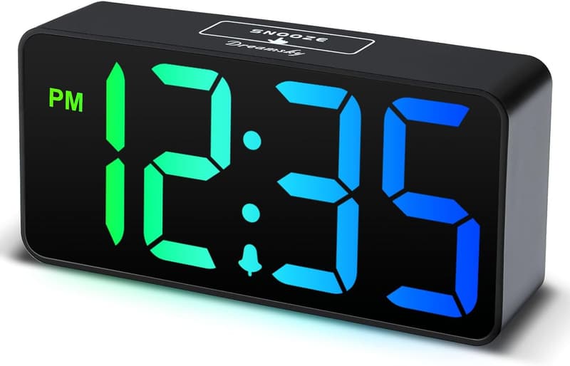 RGB Digital Alarm Clock for Kids - Adjustable Volume, USB Port