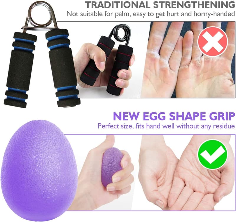 Hand Grip Strength Trainer Set for Stress Relief and Therapy