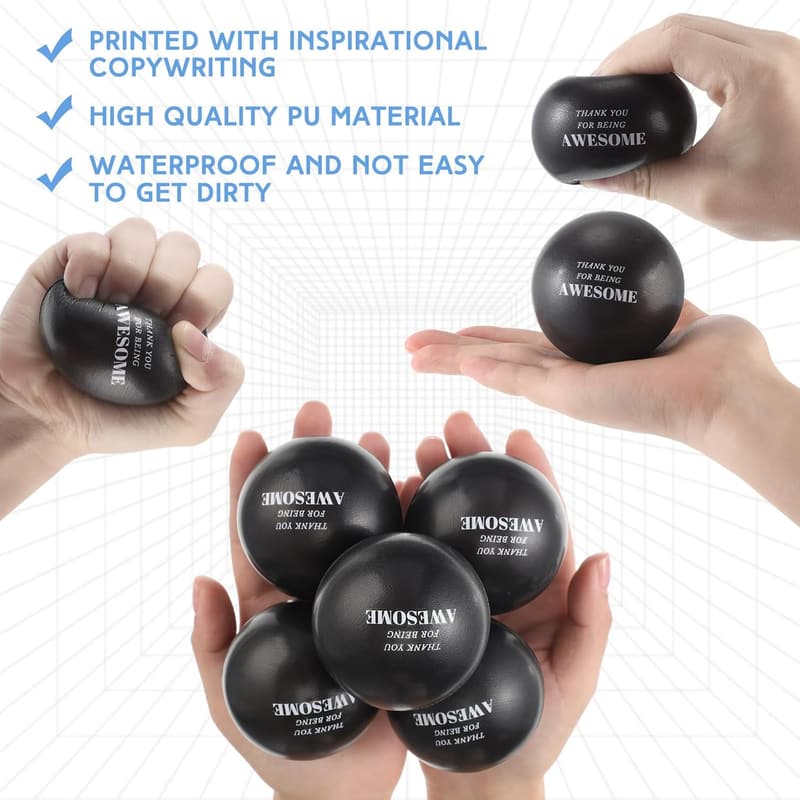 Employee Appreciation Motivational Stress Relief Balls - 12 Pcs