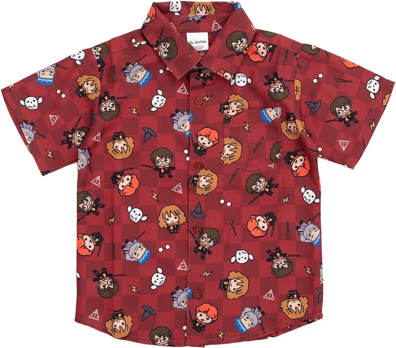Harry Potter Hawaiian Shirt for Kids - Dumbledore & Friends