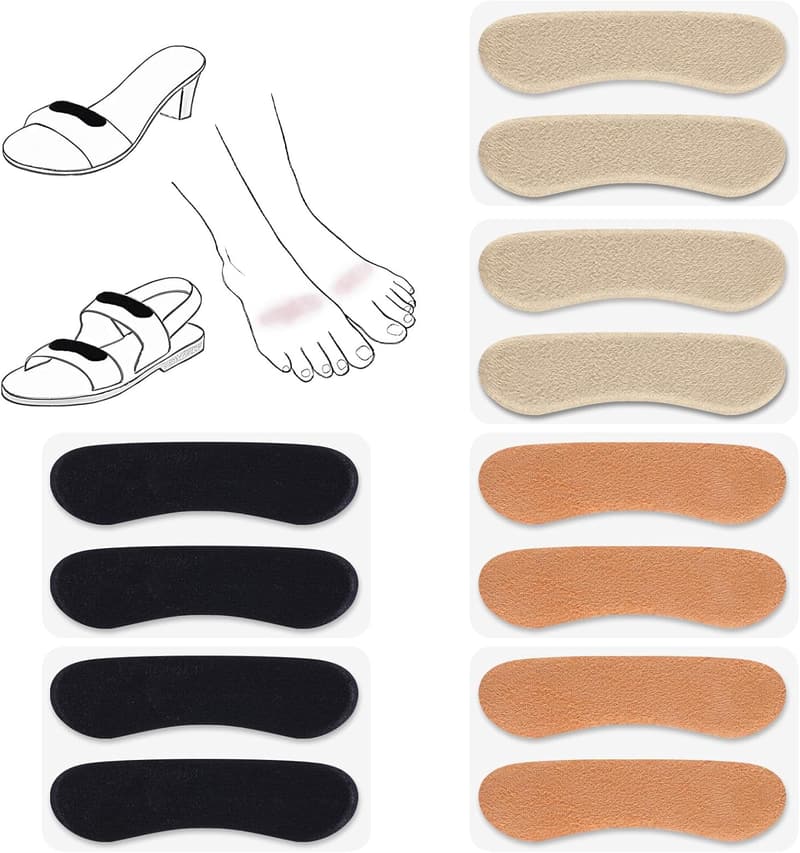 Sandal Grip Strips - 6 Pair Cushion Inserts for Loose Shoes