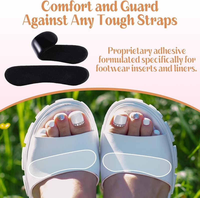 Sandal Grip Strips - 6 Pair Cushion Inserts for Loose Shoes