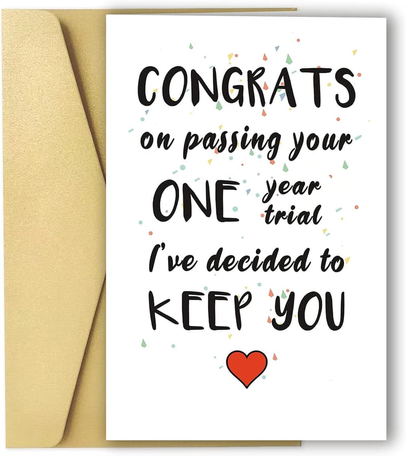1st Anniversary Humorous Card for Boyfriend/Girlfriend