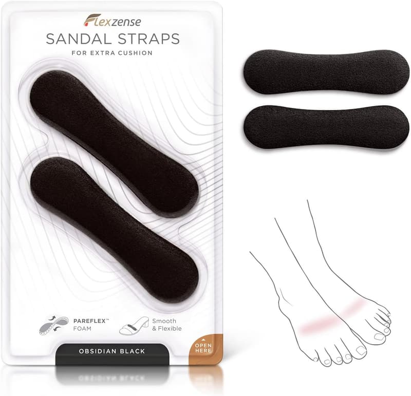Obsidian Black Sandal Straps for Comfort and Durability