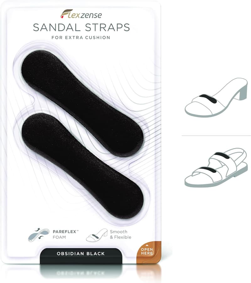Obsidian Black Sandal Straps for Comfort and Durability
