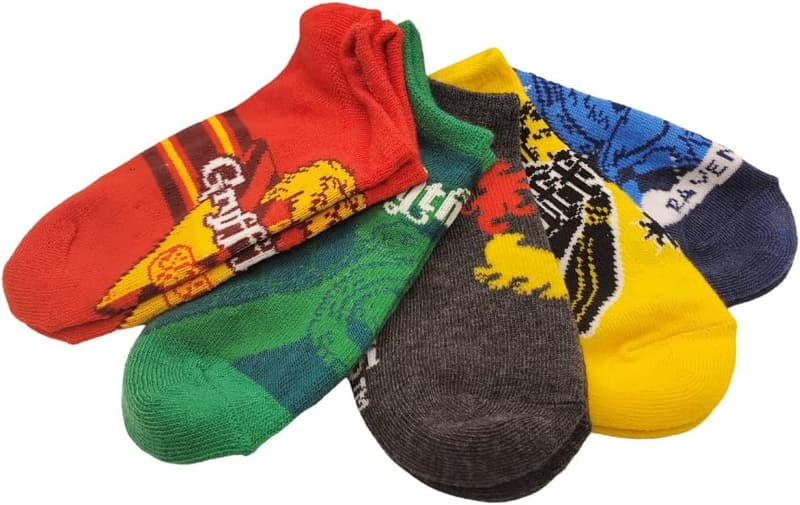 Harry Potter Kids No Show Socks 5-Pack - Hogwarts Houses