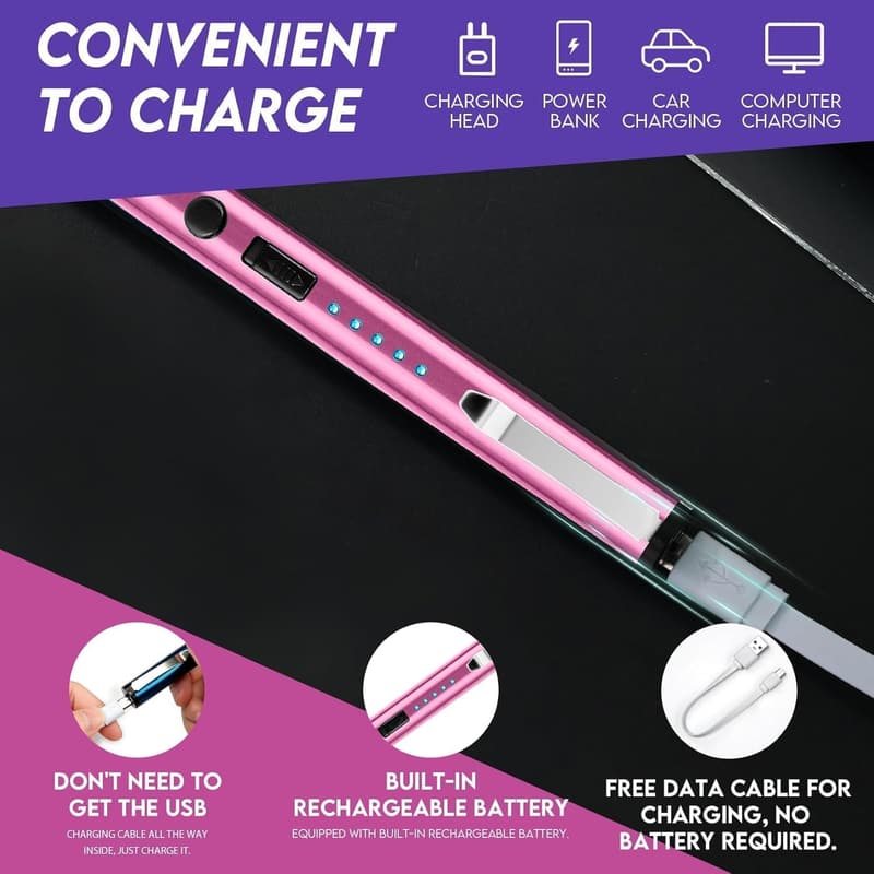 Rechargeable Mini Stun Gun Pen with Flashlight for Safety