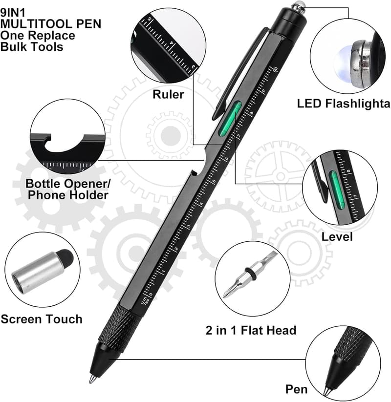 Engineer Gift Set for Men: 9-in-1 Multi Tool Pen & Mug