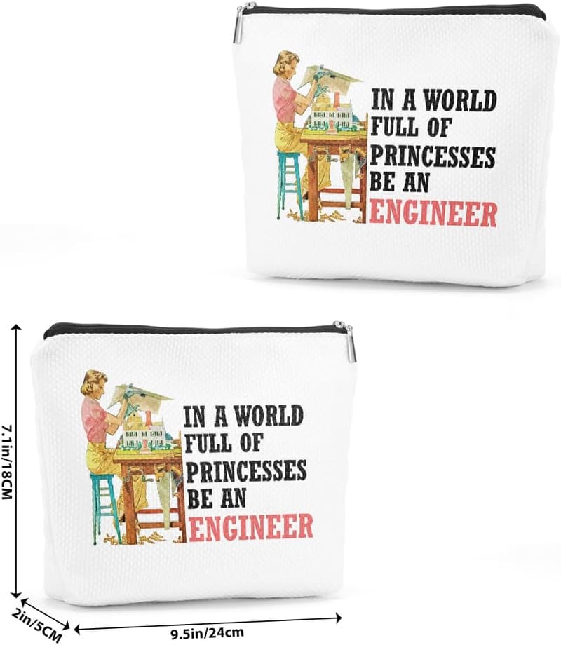 Engineering Gifts Makeup Bag for Women & Teens - Birthday/Pouch