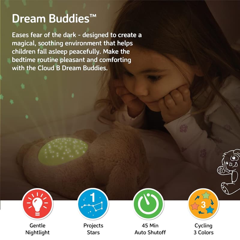 Calming Star Projector Nightlight for Kids | Auto Shutoff