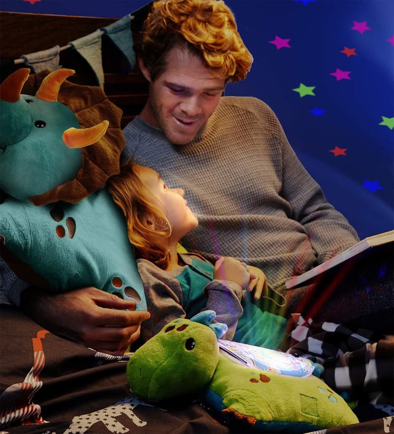 Green Dinosaur Pillow Pet Stuffed Animal Night Light
