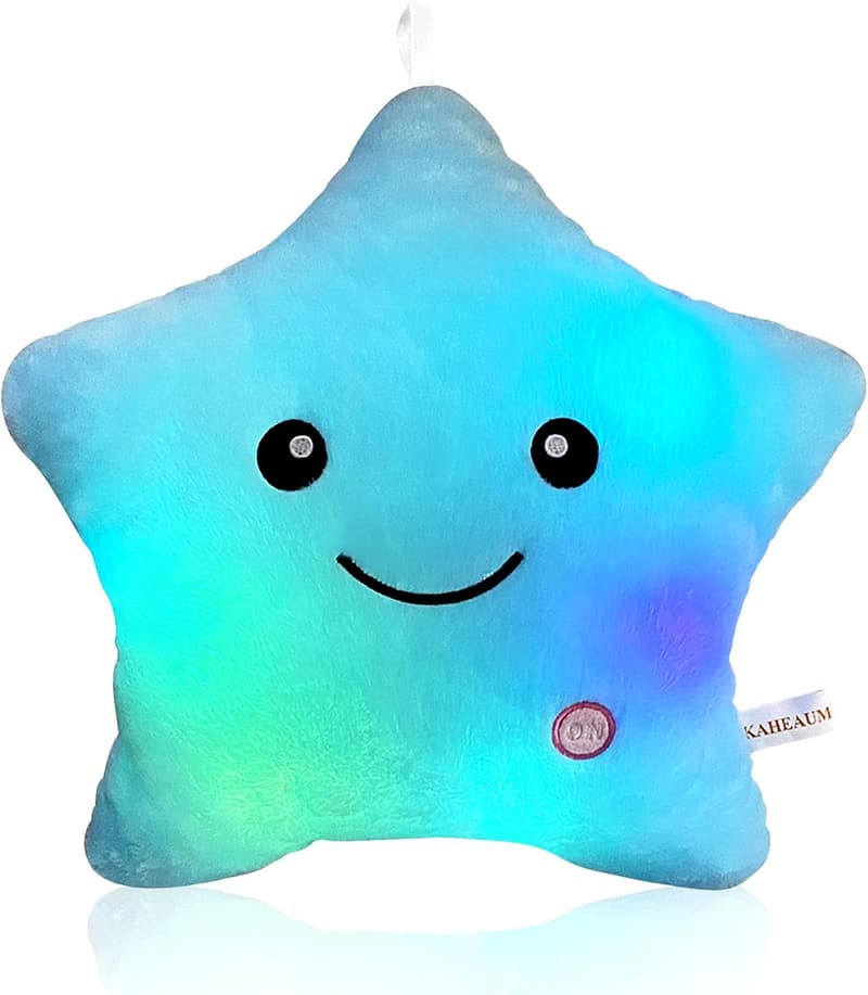 LED Twinkle Star Plush Pillow for Kids' Birthday Gifts