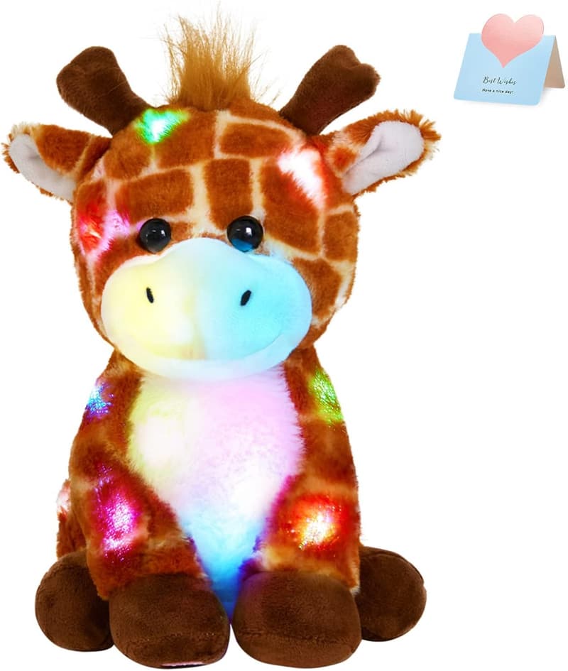 Glow Guards 12'' LED Giraffe Plush Toy - Night Light for Kids