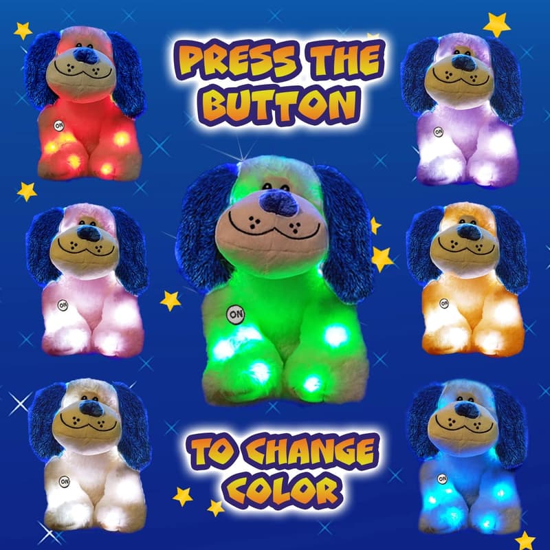 Cuddly 16'' Light-Up Puppy Plush Toy for Kids