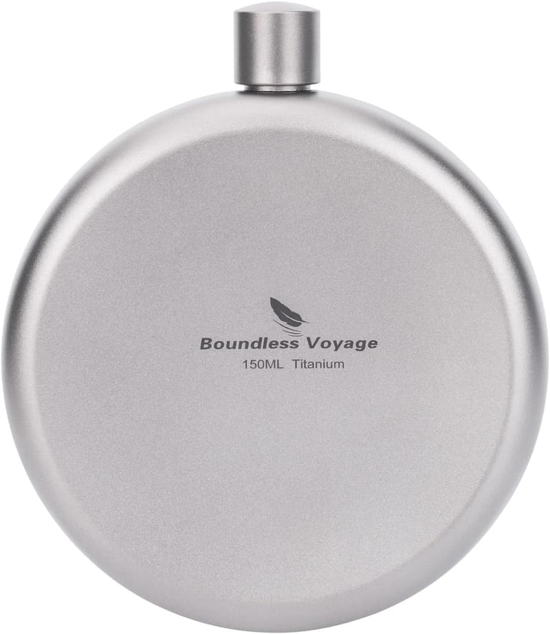 Portable Titanium Hip Flask with Funnel - Gift for Men & Women