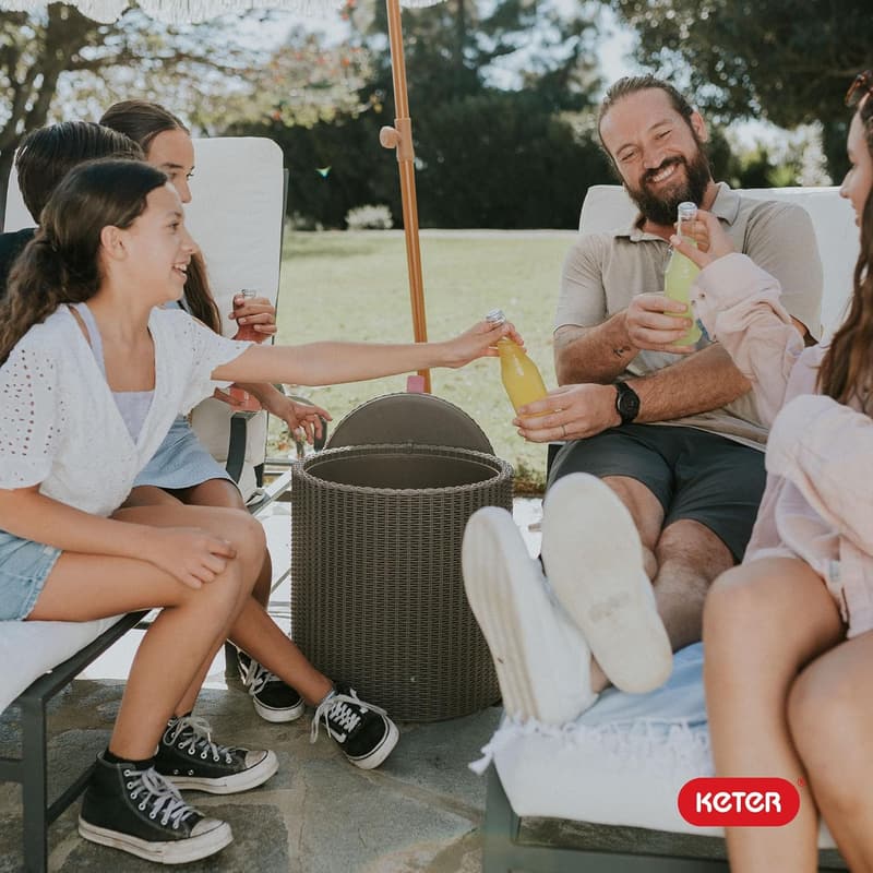 Portable 3-in-1 Outdoor Cooler Table for Patio and Hot Tubs