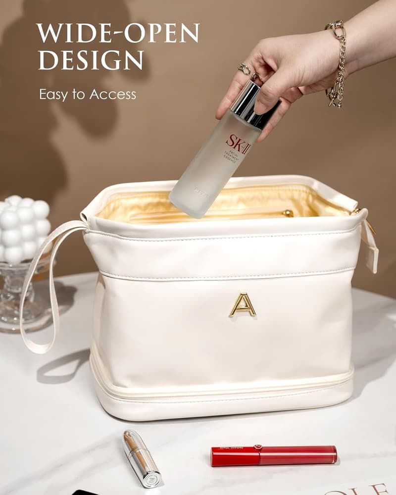 Personalized Graduation Makeup Bag with Brush Organizer