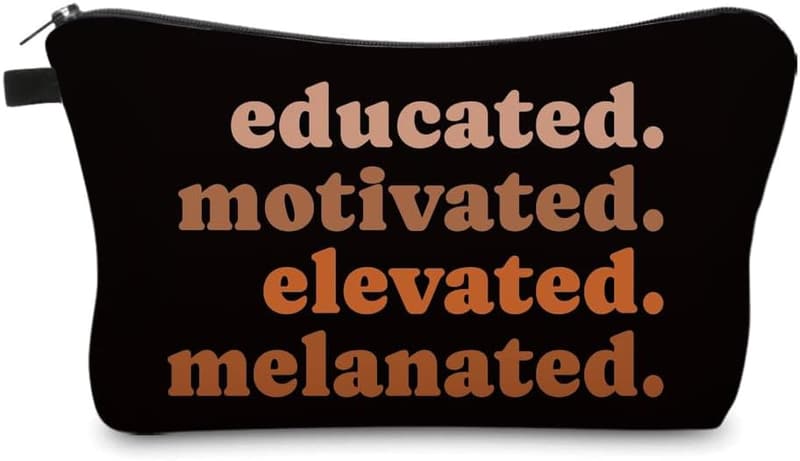 Melanated Makeup Bag – Stylish Travel Pouch for Black Women