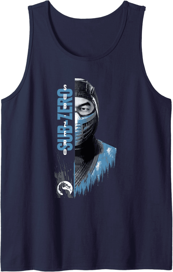 Mortal Kombat Sub-Zero Split Face Portrait Tank Top