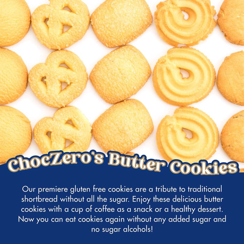 Keto Butter Cookies - Sugar Free Danish Shortbread Gift (12 oz)