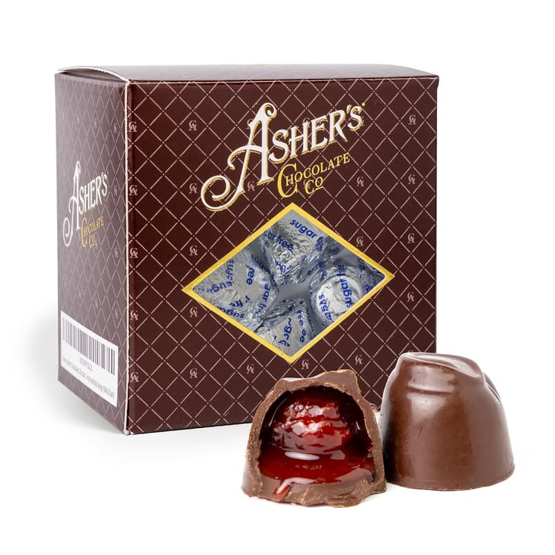 Sugar-Free Cherry Cordials Gift Box - Diabetic Friendly 8oz