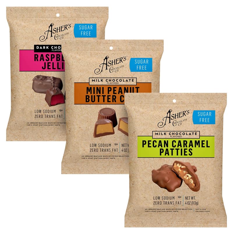 Diabetic-Friendly Sugar-Free Chocolate Variety Pack - 3 Bags