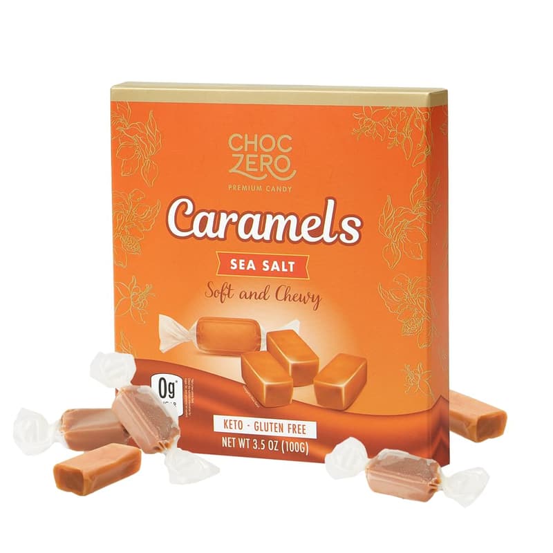 Keto Candy: ChocZero Sugar-Free Caramels, 3.5oz Box