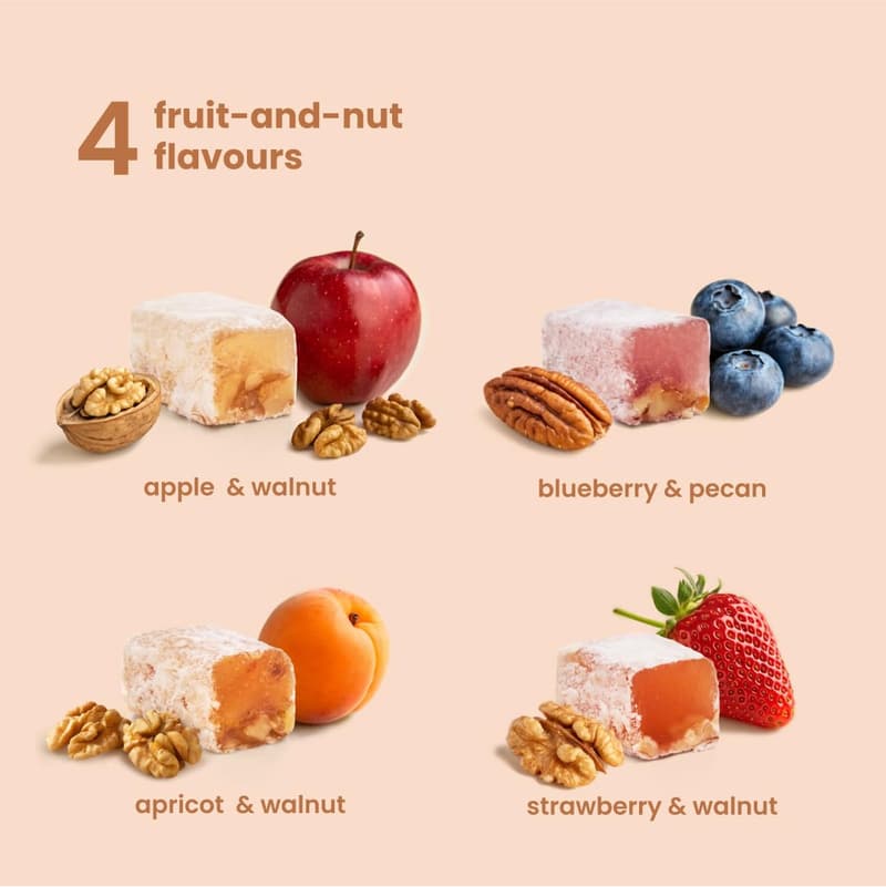 Sugar Free Vegan Aplets & Cotlets Turkish Delight Gift Box 8 Oz.