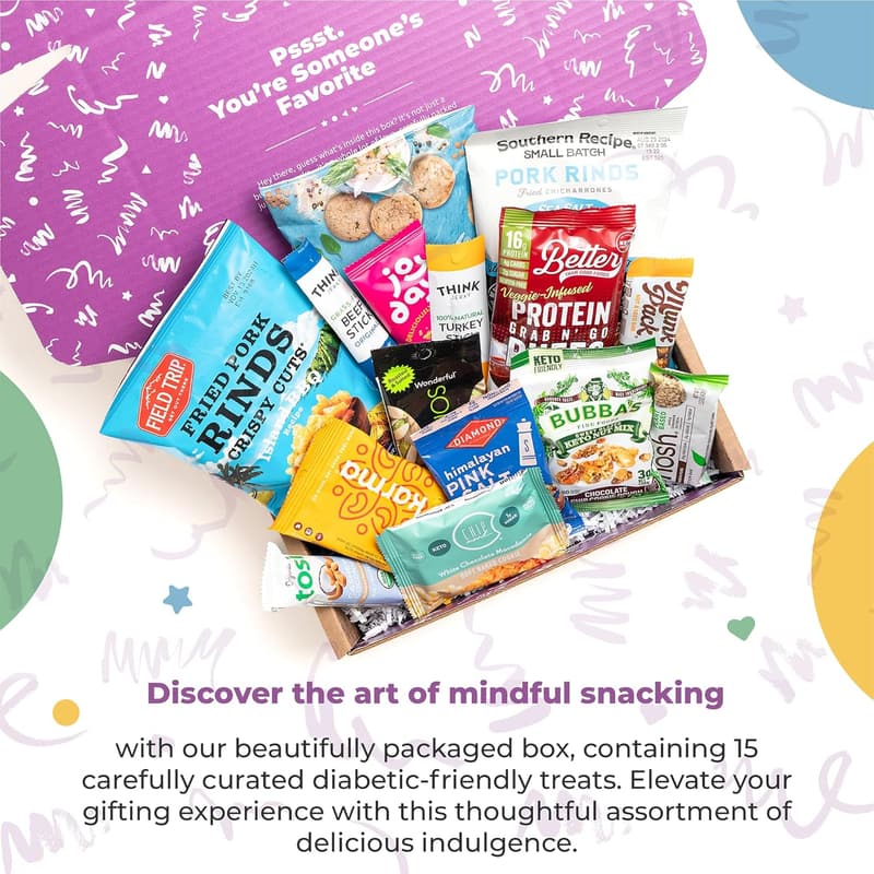 Healthy Diabetic Snack Gift Basket for Adults