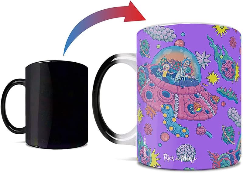 Rick and Morty Color Changing Mug – Trippy Purple Space, 11 oz