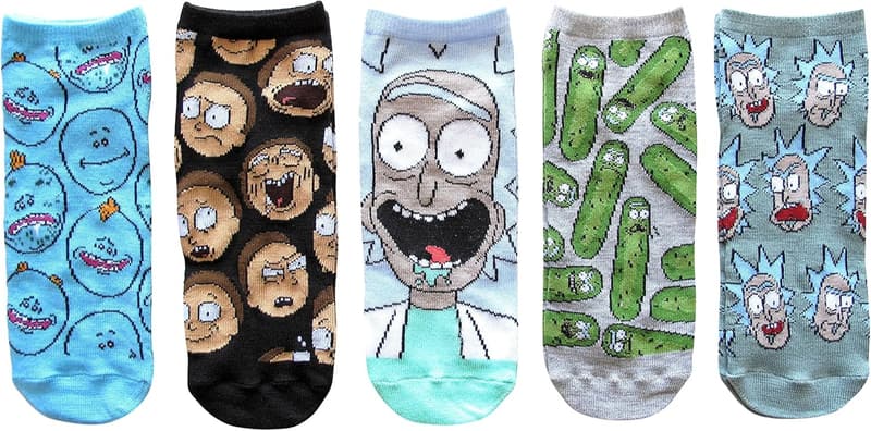 Rick and Morty 5-Pack Ankle Socks for Women