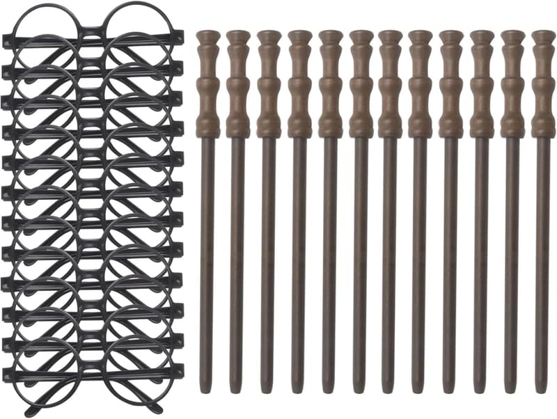 Cosplay Party Supplies Set - 12pc Wand & Glasses for Kids