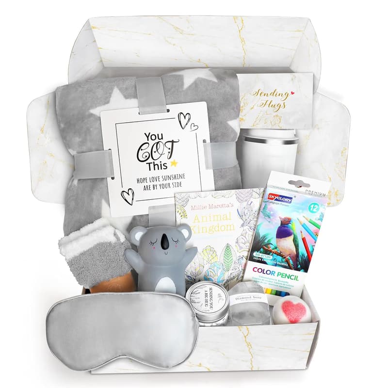 Get Well Soon Care Package for Women - 11-Piece Spa Gift Set