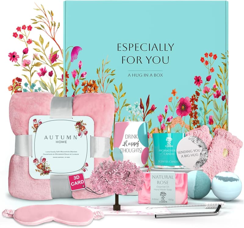 Get Well Soon Gift Basket for Women - 10pc Self-Care Set