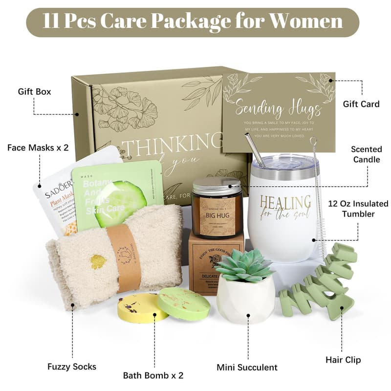 Get Well Soon Care Package for Women - Sympathy Gift Basket