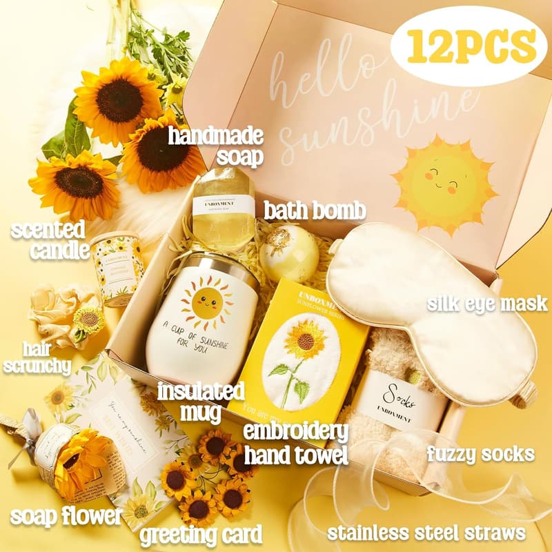 Get Well Soon Sunflower Care Package for Women