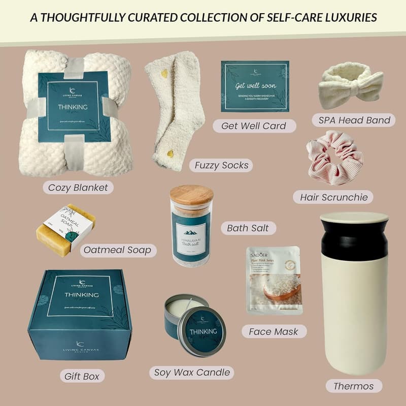 Women's Spa Gift Basket - 11-Piece Self Care Set