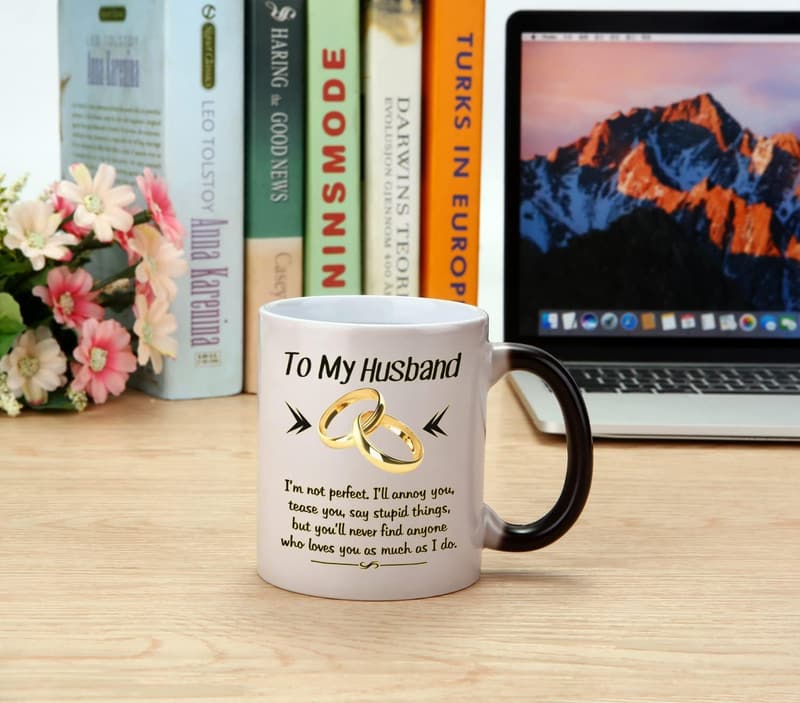 Romantic Color Changing Mug for Husband - 11 oz