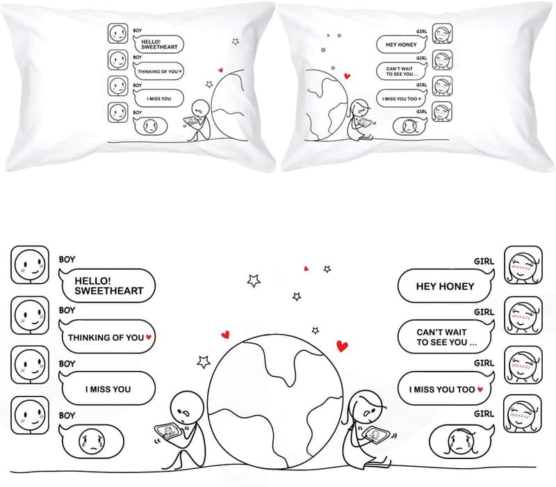 Long Distance Couples Pillowcases - 