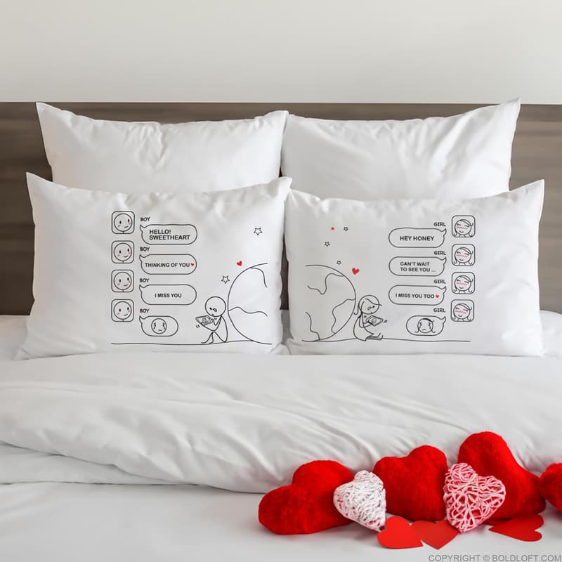 Long Distance Couples Pillowcases - 