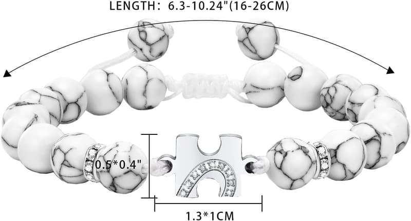 Long Distance Relationship Stainless Steel Puzzle Heart Bracelets
