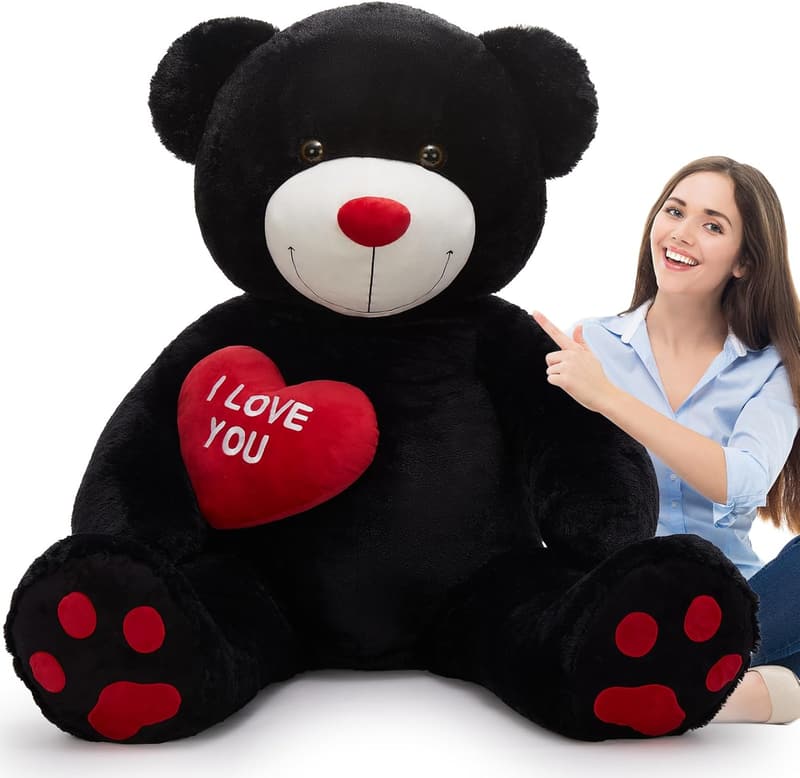 Giant 6ft Black Teddy Bear with 
