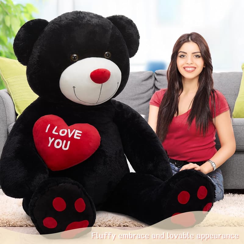 Giant 6ft Black Teddy Bear with 
